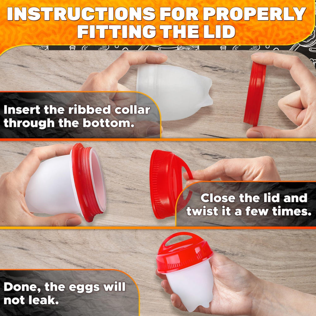 Hard Boiled Silicone Egg Cooker Without the Shell as seen on TV Non Stick Egg Poacher with Holder