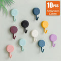 Self-Adhesive Wall Hooks (10-Pack)