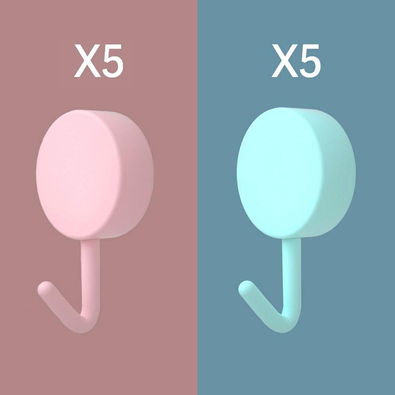 Self-Adhesive Wall Hooks (10-Pack)
