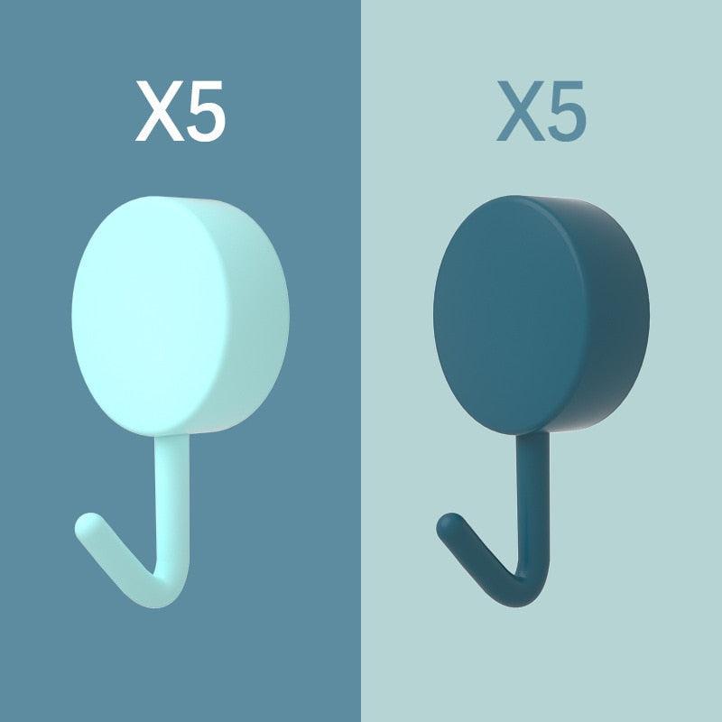 Self-Adhesive Wall Hooks (10-Pack)