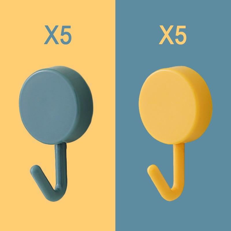 Self-Adhesive Wall Hooks (10-Pack)