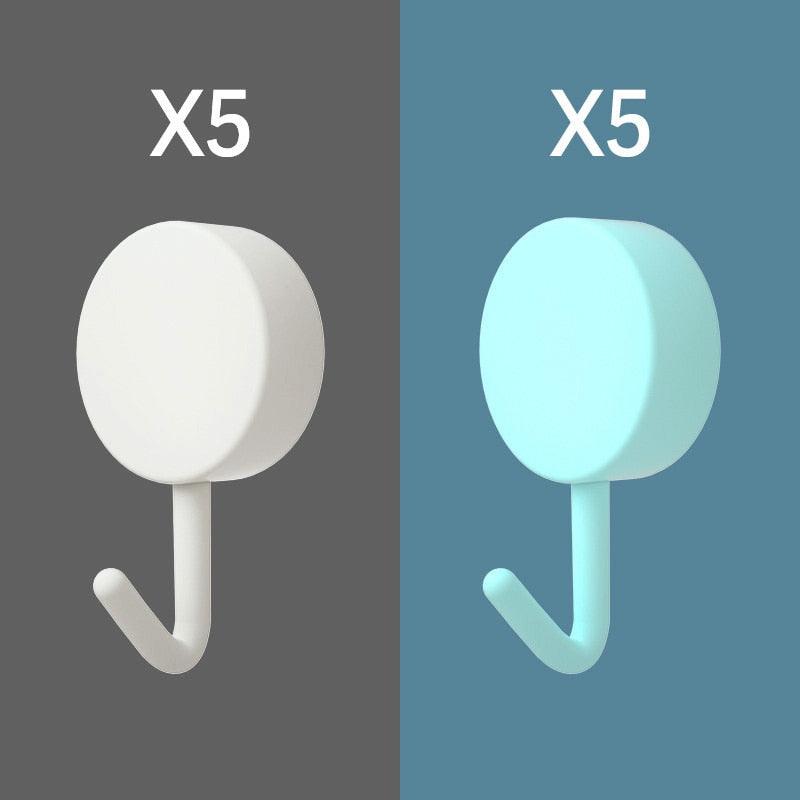 Self-Adhesive Wall Hooks (10-Pack)