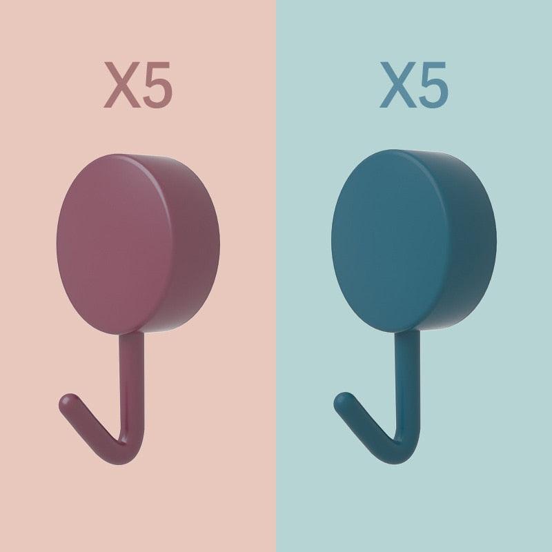 Self-Adhesive Wall Hooks (10-Pack)