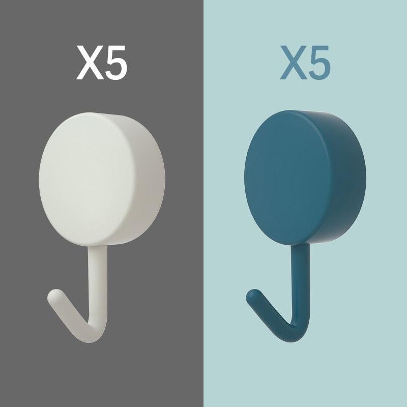 Self-Adhesive Wall Hooks (10-Pack)
