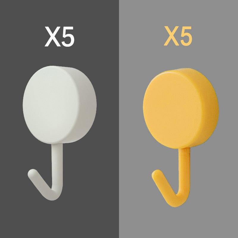Self-Adhesive Wall Hooks (10-Pack)