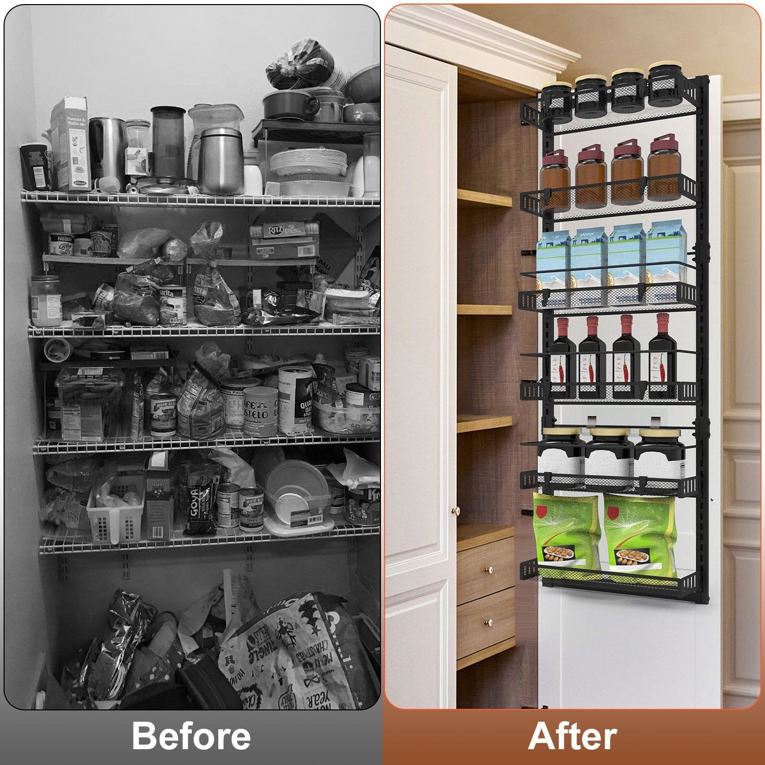 6-Tier Over-the-Door Pantry Organizer