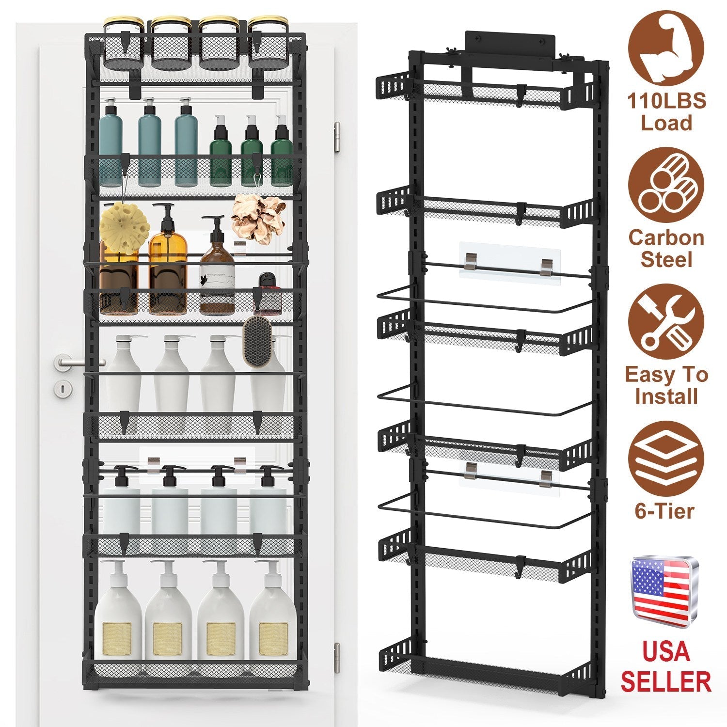 6-Tier Over-the-Door Pantry Organizer