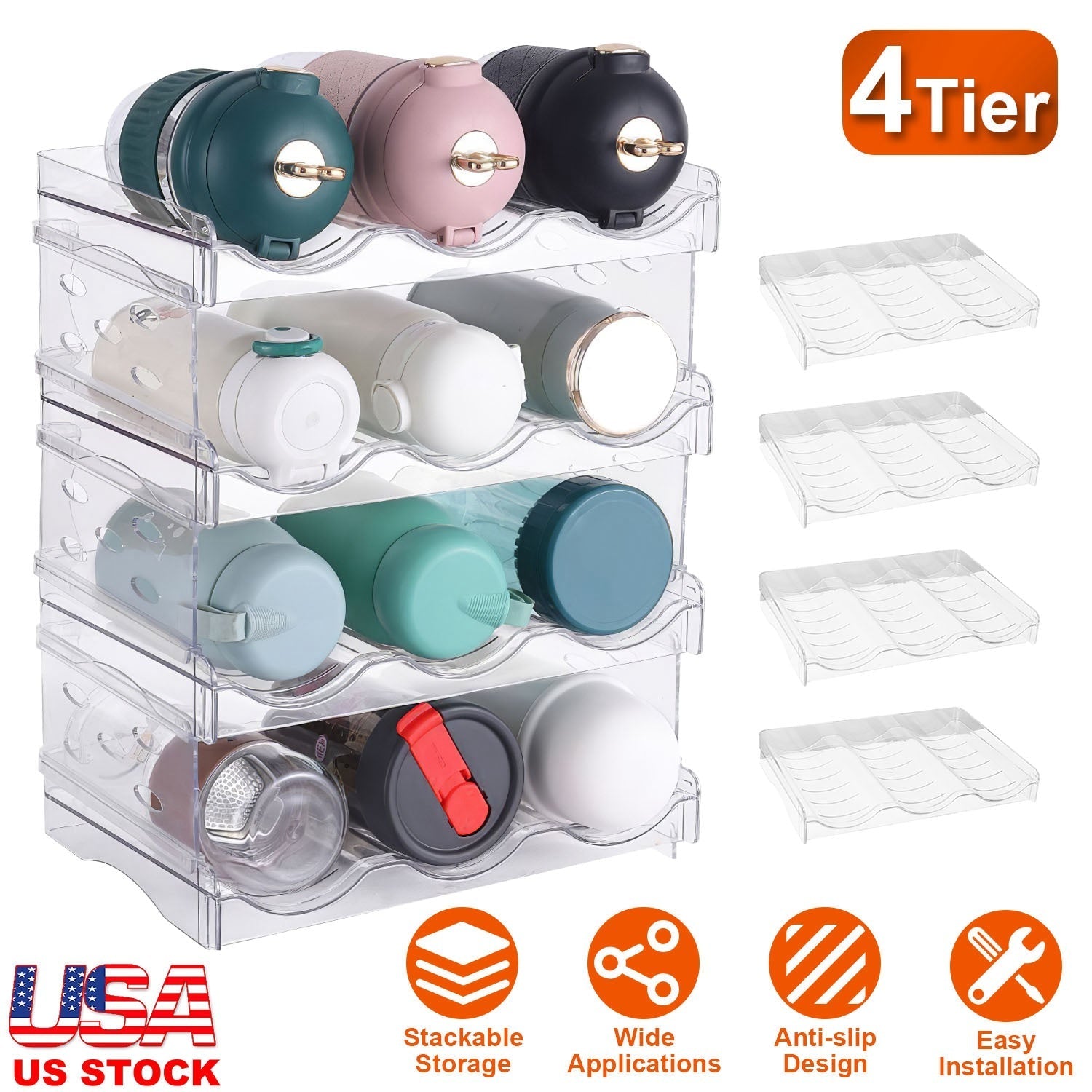 4-Tier Bottle Storage Organizer