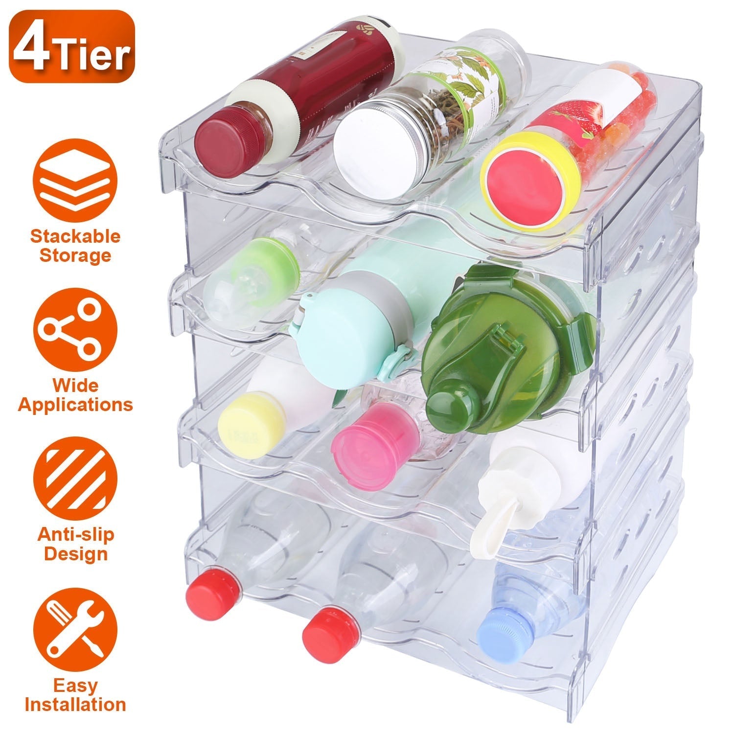 4-Tier Bottle Storage Organizer