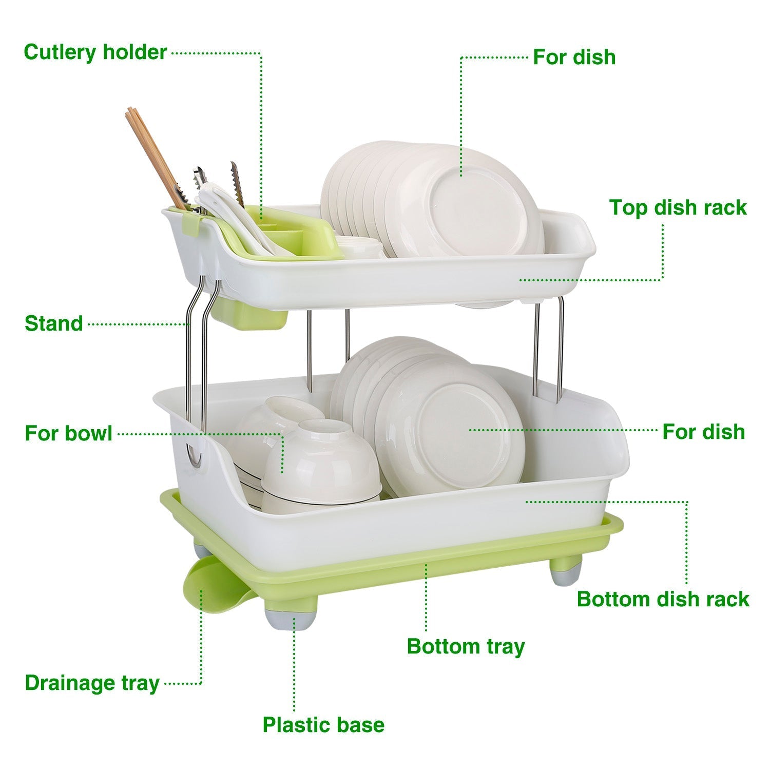 2-Tier Dish Drying Rack