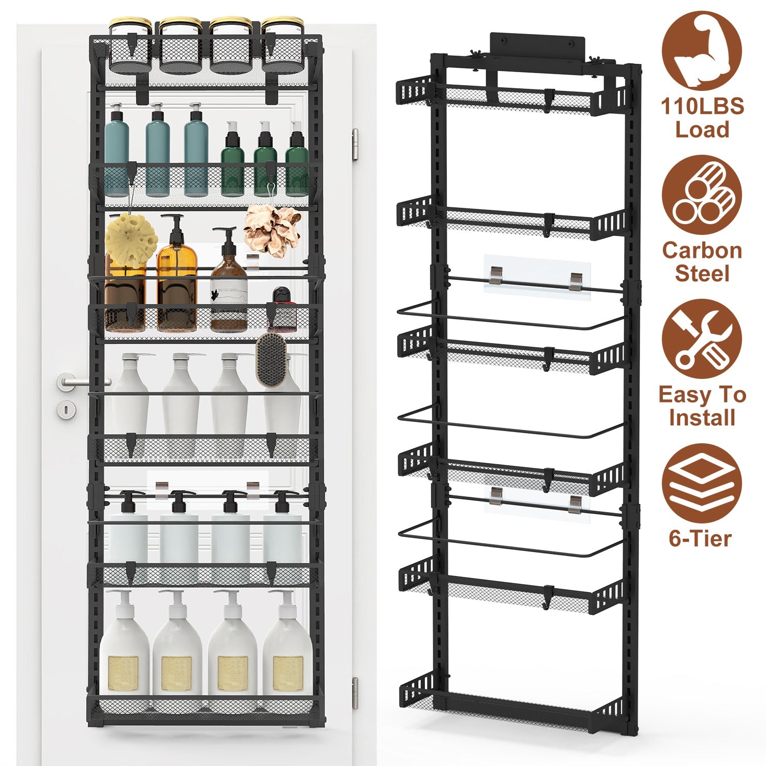 6-Tier Over-the-Door Pantry Organizer