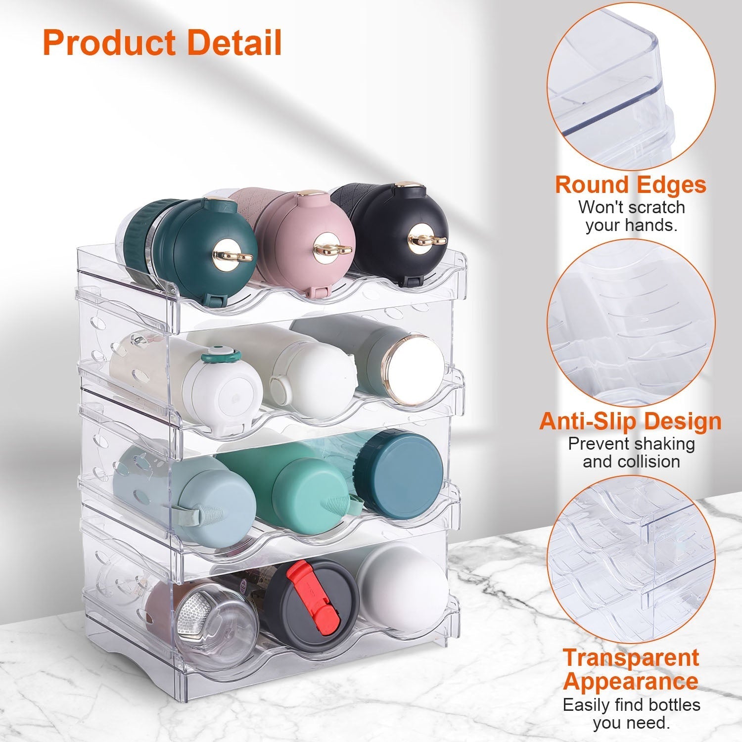 4-Tier Bottle Storage Organizer