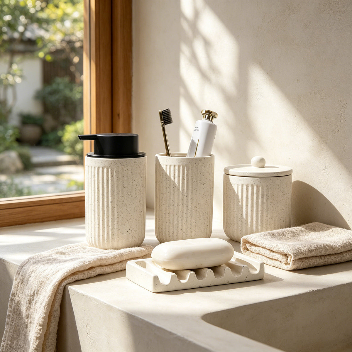 BosilunLife Foaming Bathroom Set (4-Piece)