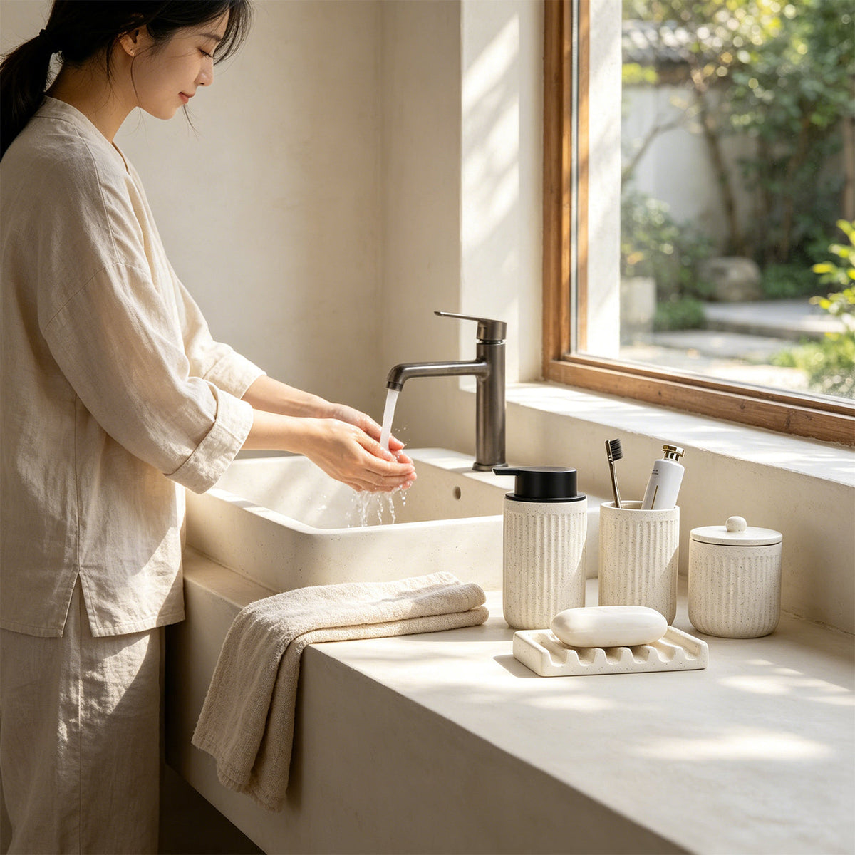 BosilunLife Foaming Bathroom Set (4-Piece)