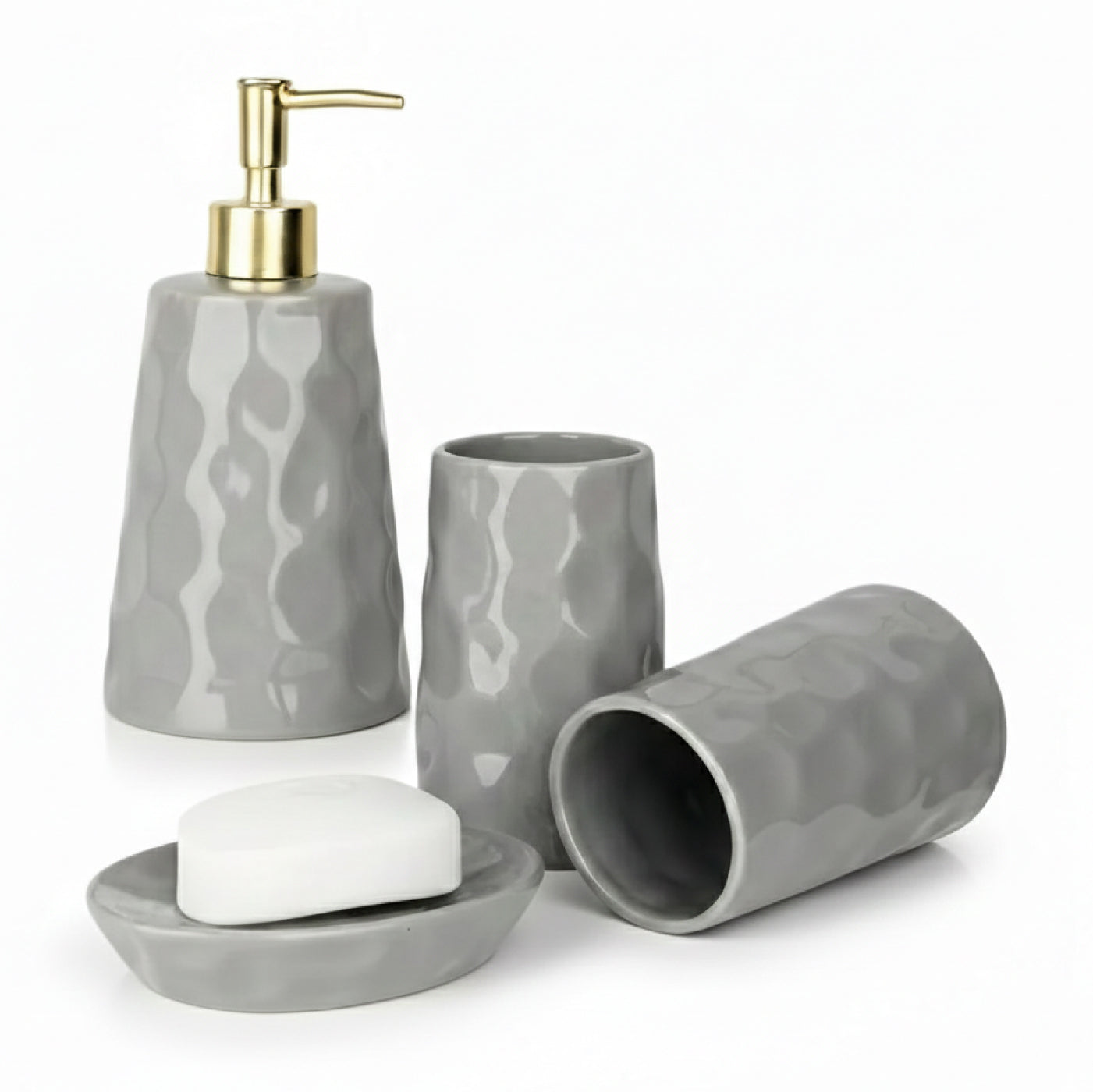 BosilunLife Nature-Inspired Bathroom Set (4-Piece)