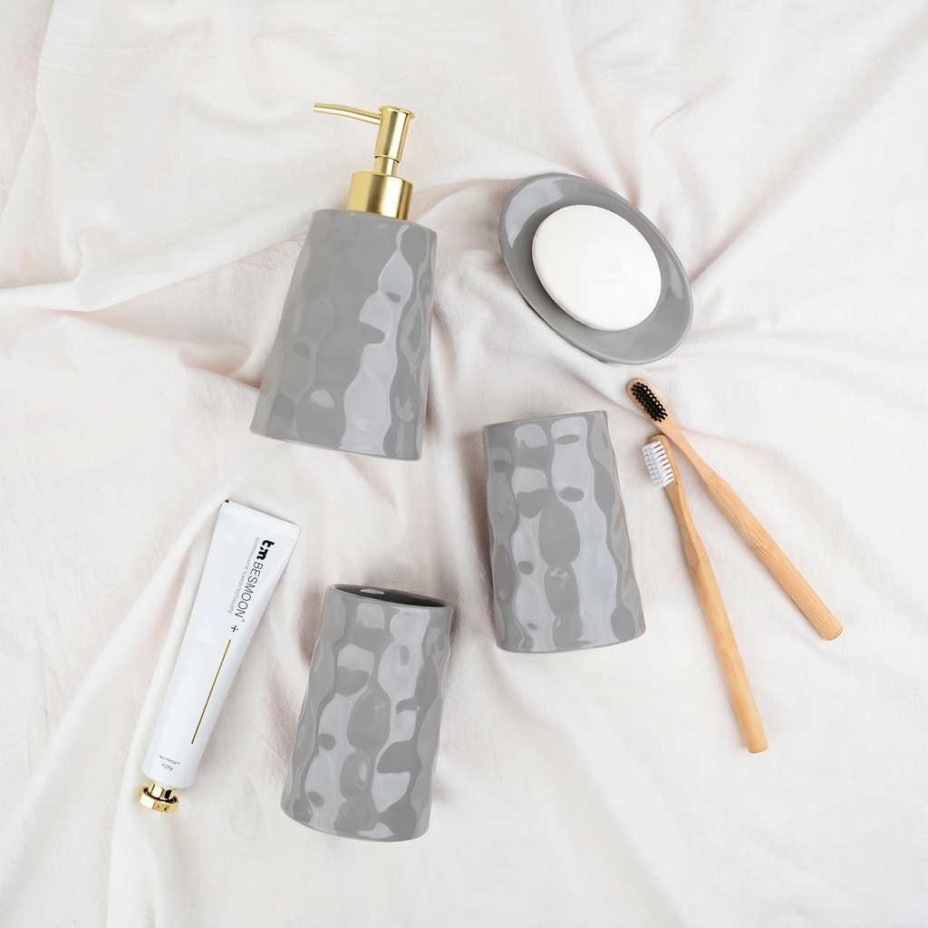 BosilunLife Nature-Inspired Bathroom Set (4-Piece)