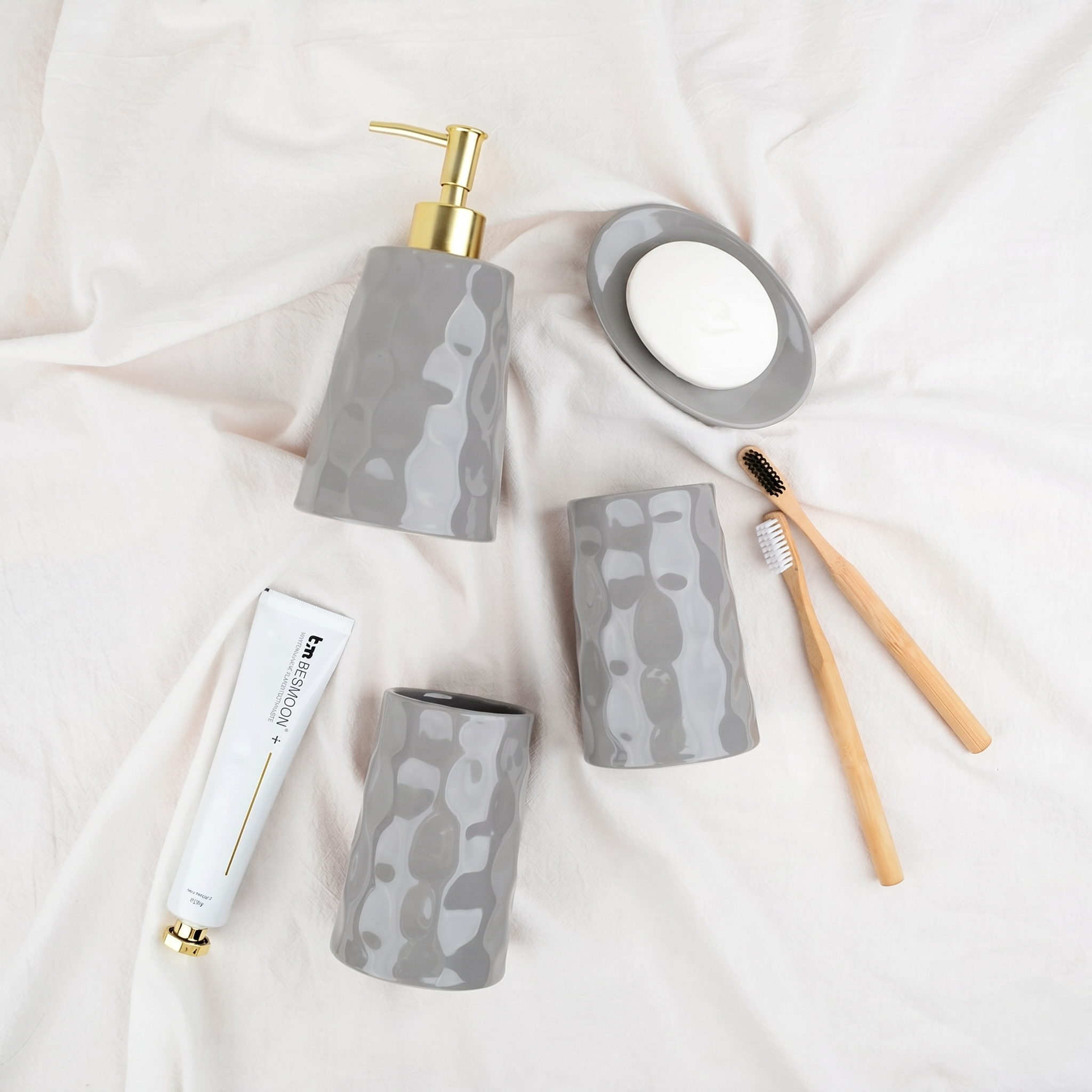 BosilunLife Nature-Inspired Bathroom Set (4-Piece)