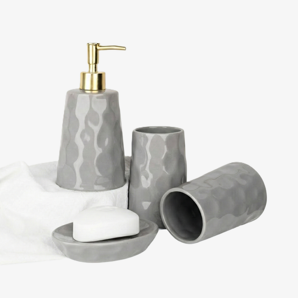 BosilunLife Nature-Inspired Bathroom Set (4-Piece)