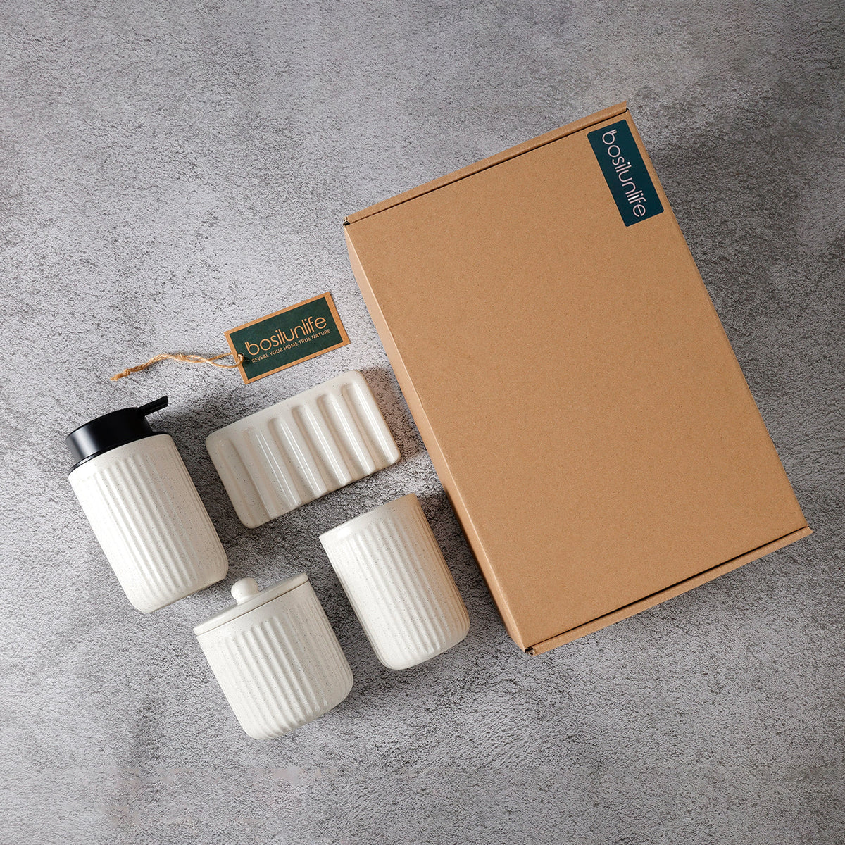 BosilunLife Foaming Bathroom Set (4-Piece)