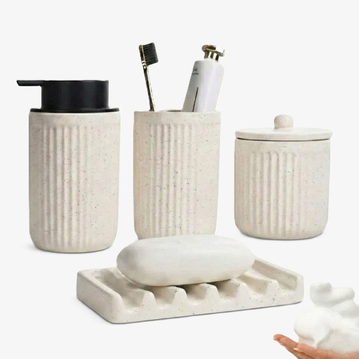 BosilunLife Foaming Bathroom Set (4-Piece)