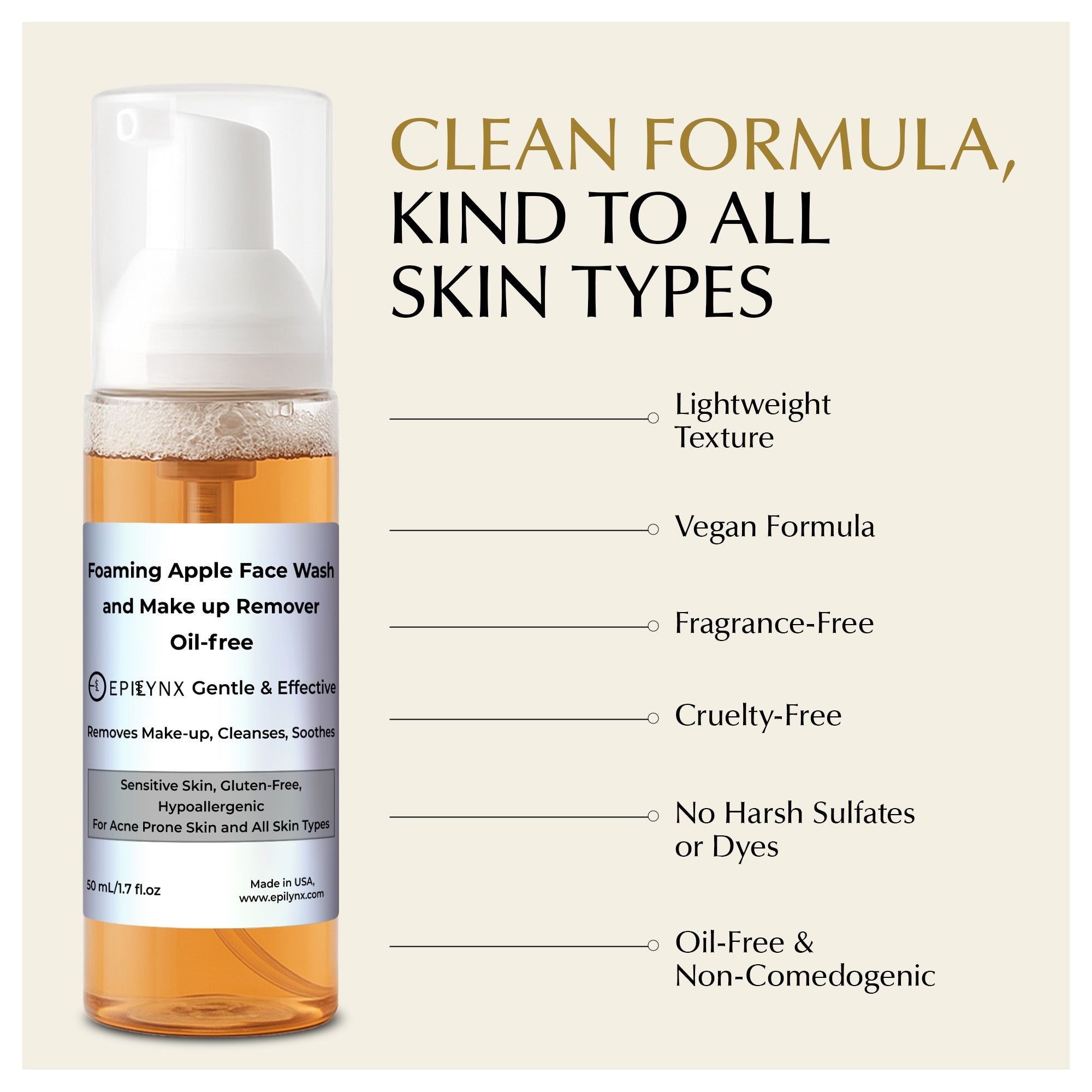 Oil-Free Foaming Face Wash for Acne-Prone Skin