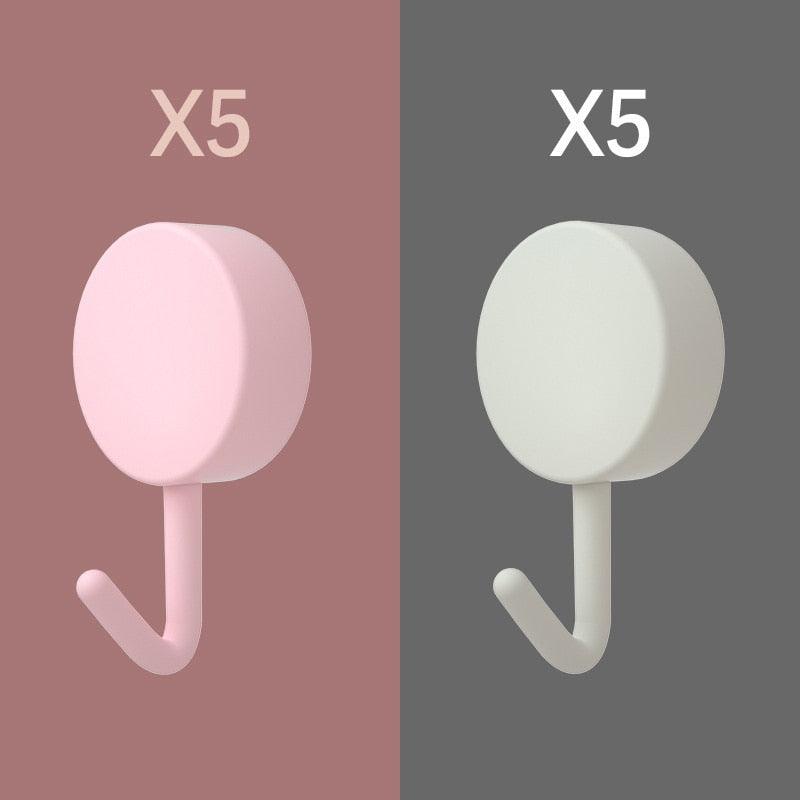 Self-Adhesive Wall Hooks (10-Pack)