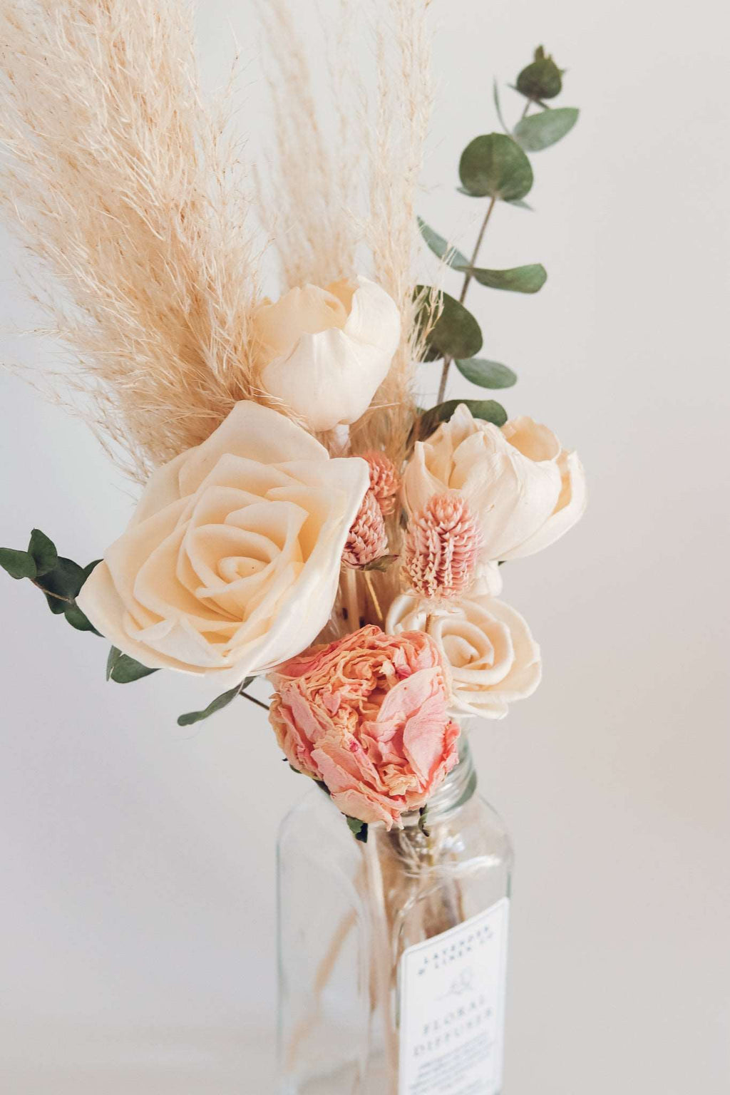 Botanical Diffuser Bouquet | Preserved Floral Home Fragrance with Blush Peonies 8oz