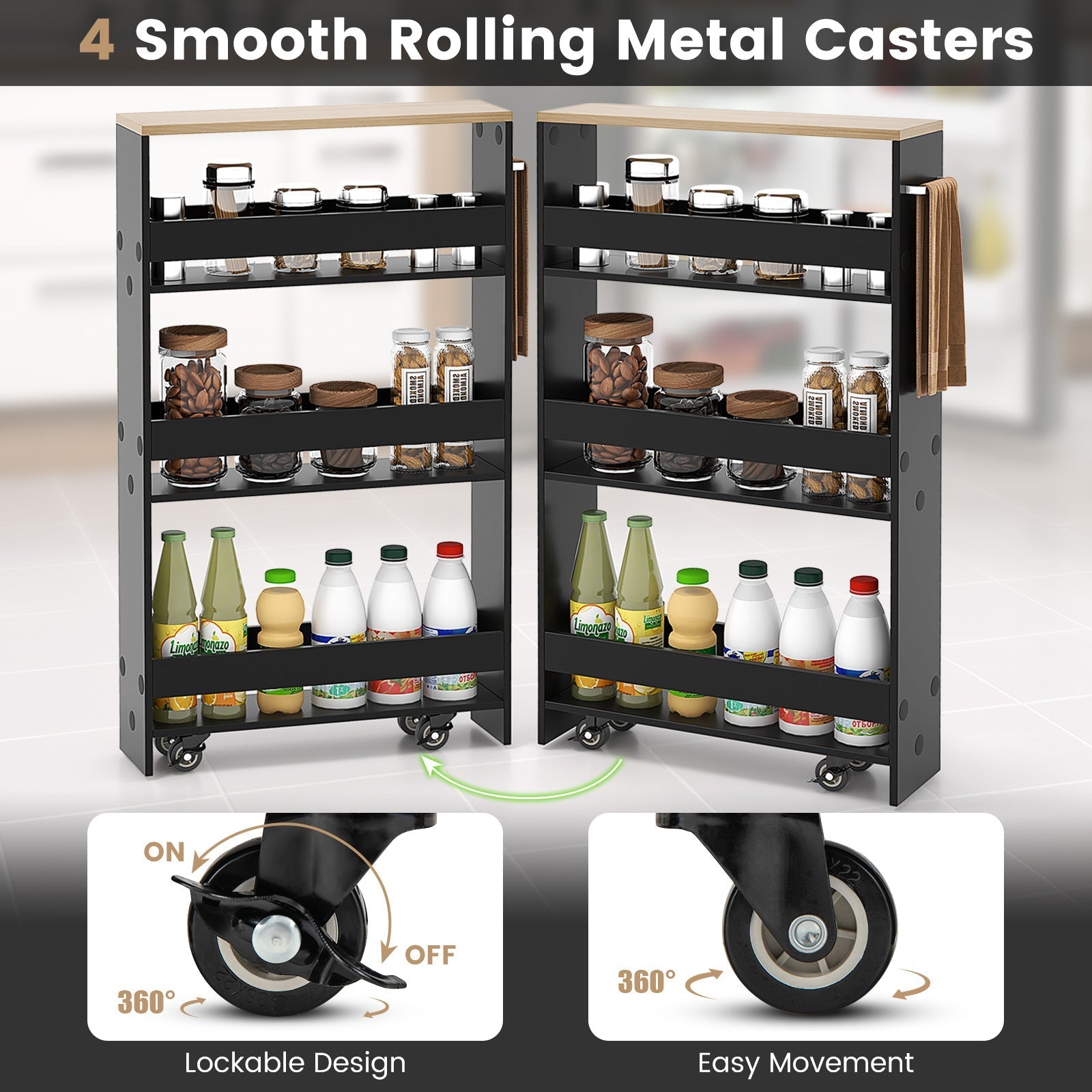 Rolling Slim Storage Cart