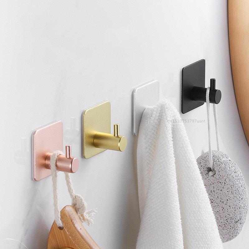 Adhesive Wall Hooks for Bathroom & Kitchen