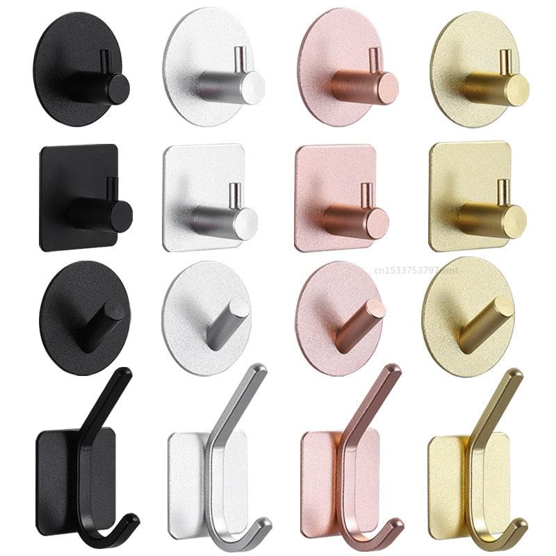 Adhesive Wall Hooks for Bathroom & Kitchen