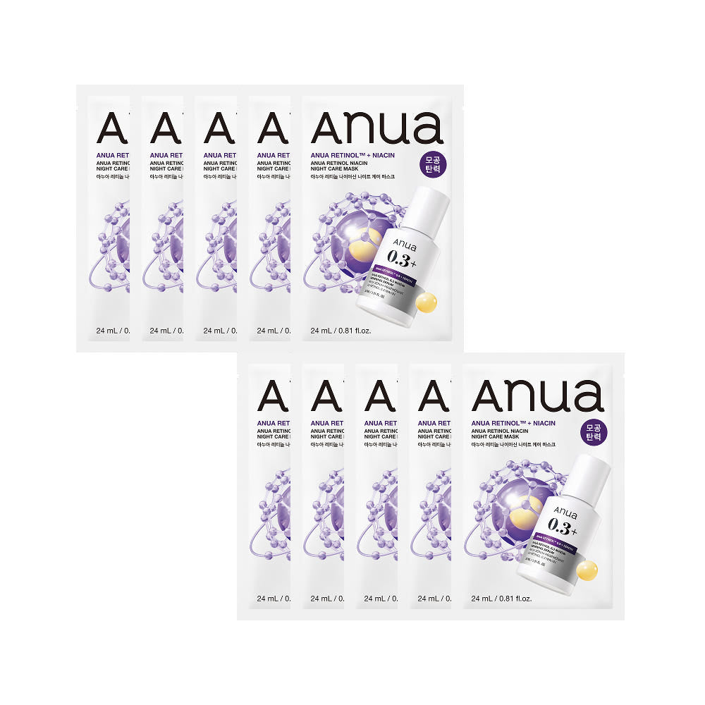Anua Retinol Niacin Night Care Mask (10-Pack)