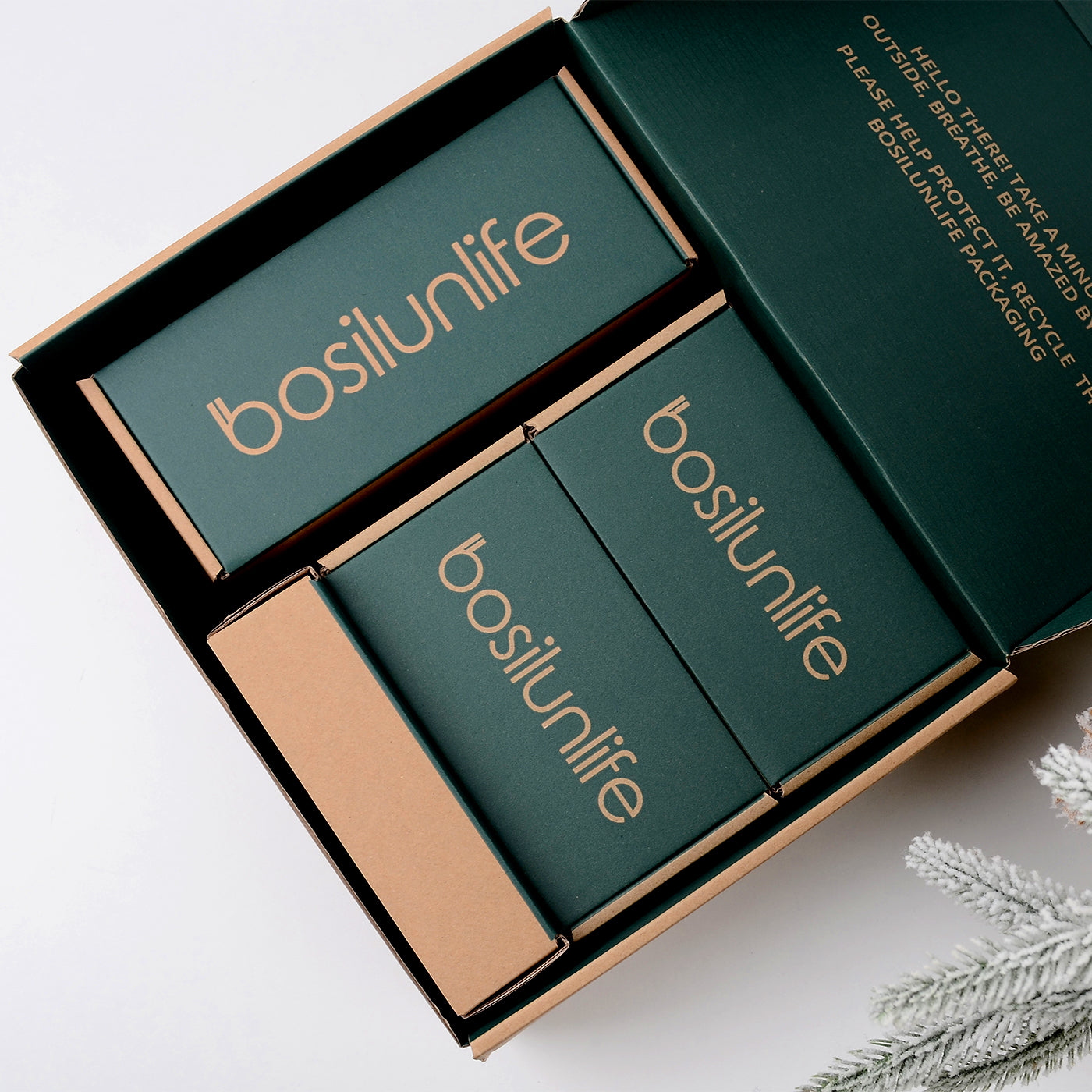 BosilunLife Nature-Inspired Bathroom Set (4-Piece)