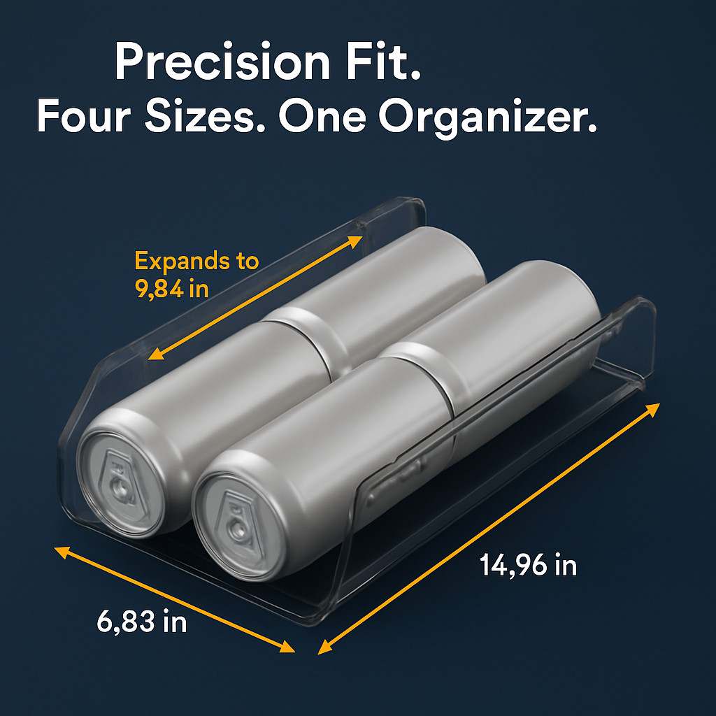 Adjustable Fridge Can Organizer