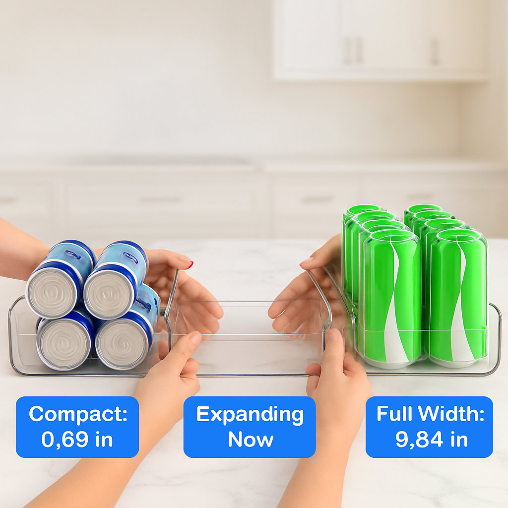 Adjustable Fridge Can Organizer