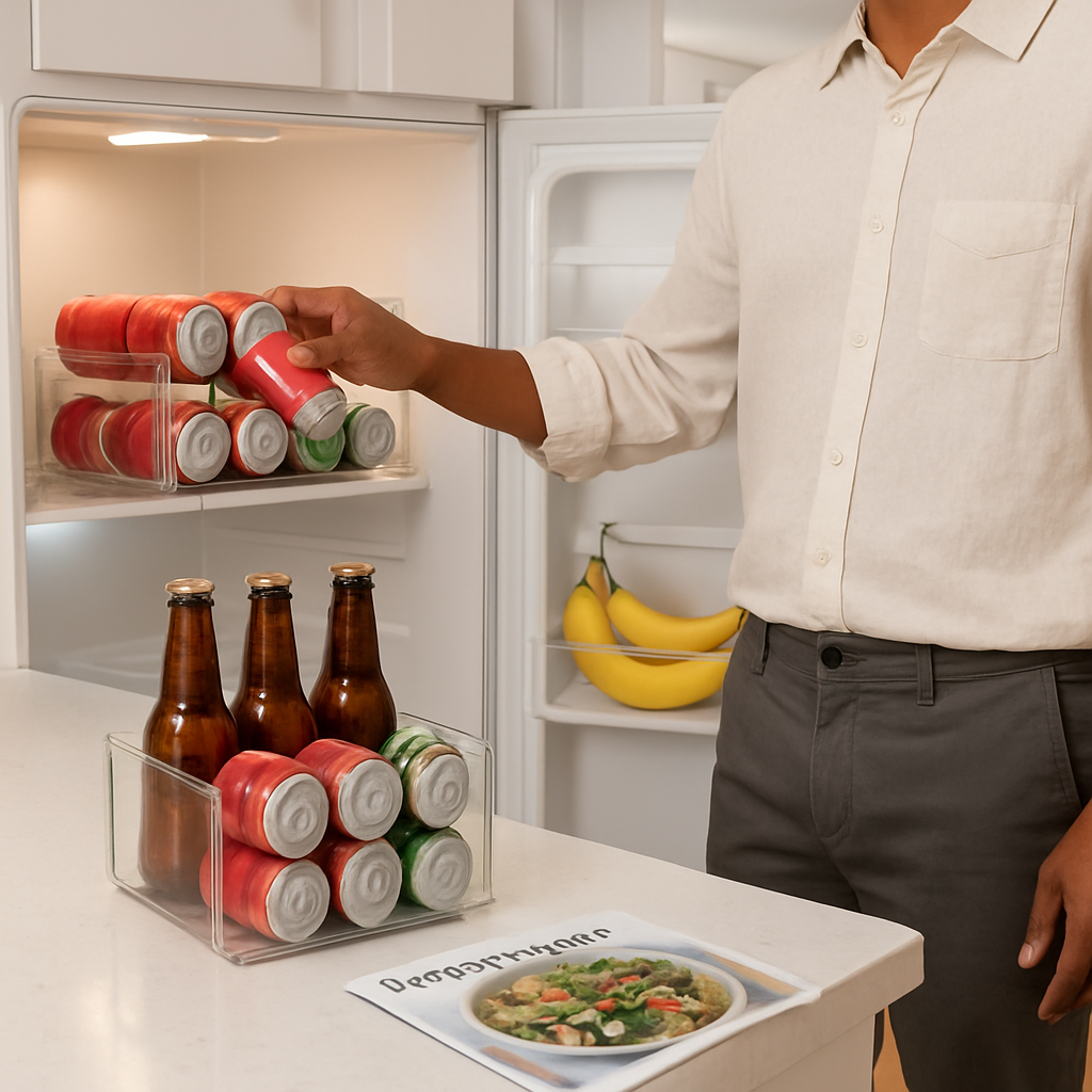 Adjustable Fridge Can Organizer