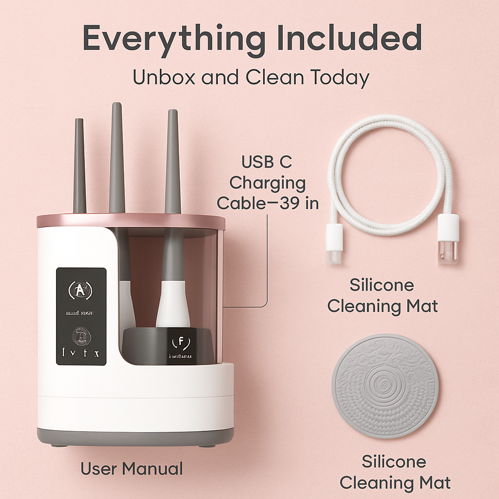 3-in-1 Electric Makeup Brush Cleaner with Timer