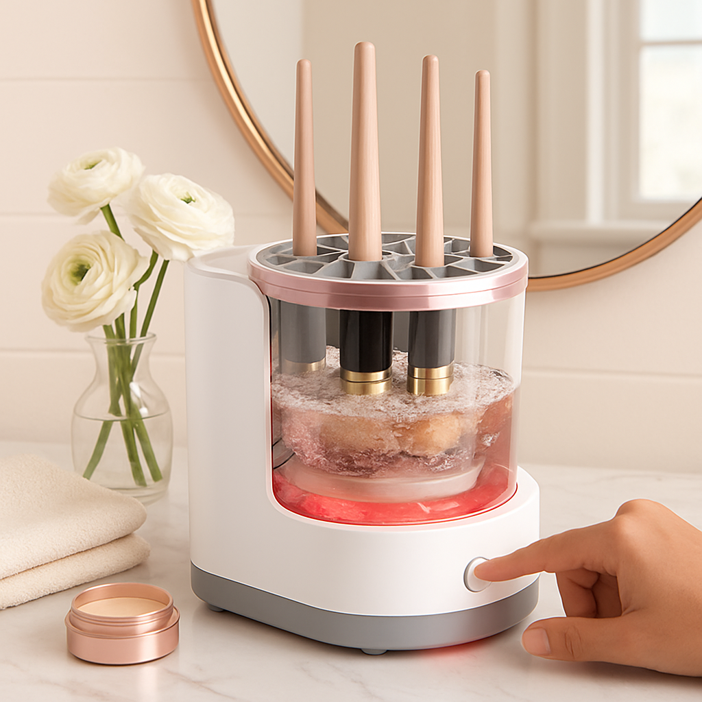 3-in-1 Electric Makeup Brush Cleaner with Timer