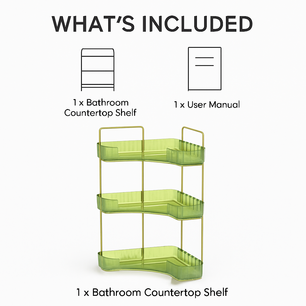 Bathroom Countertop Organizer Corner Shelf