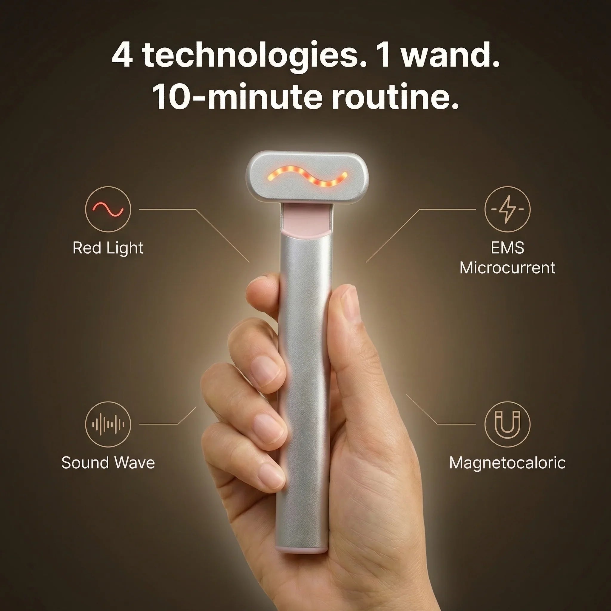 Nicebeam 4-in-1 Red Light Therapy Skincare Wand