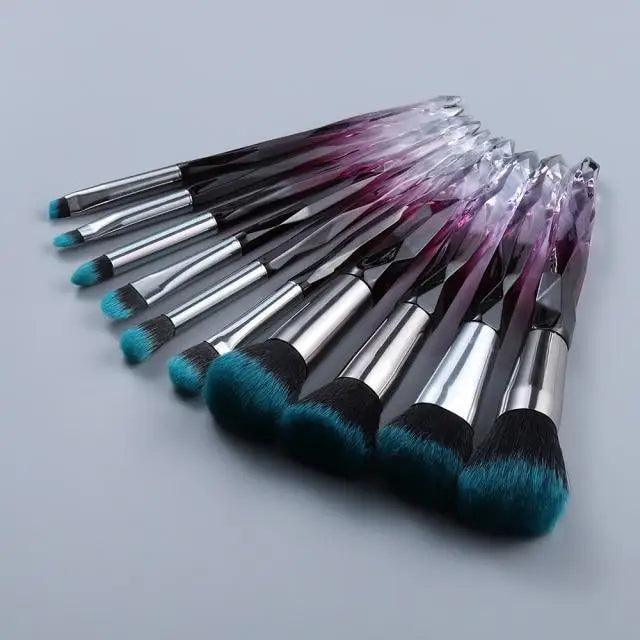 Cosmic Color Crystal Makeup Brush Set