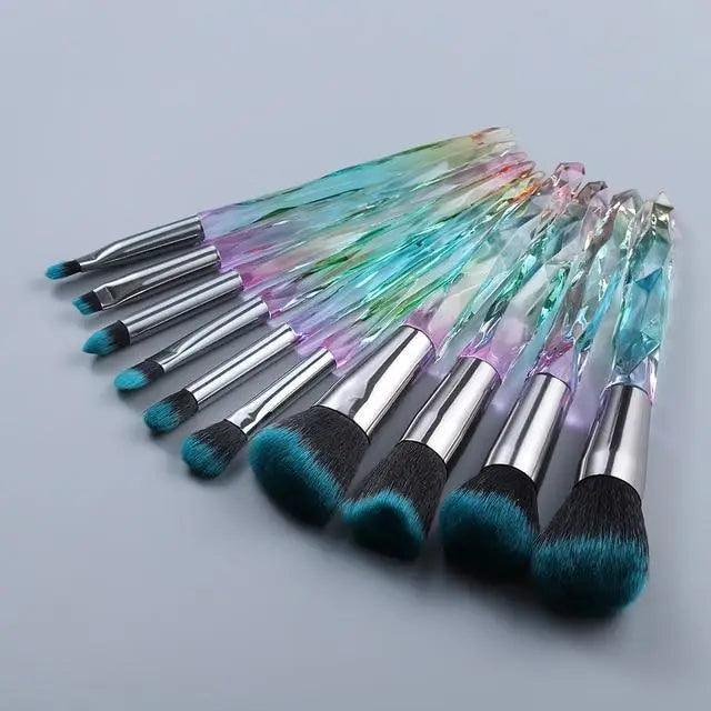 Cosmic Color Crystal Makeup Brush Set