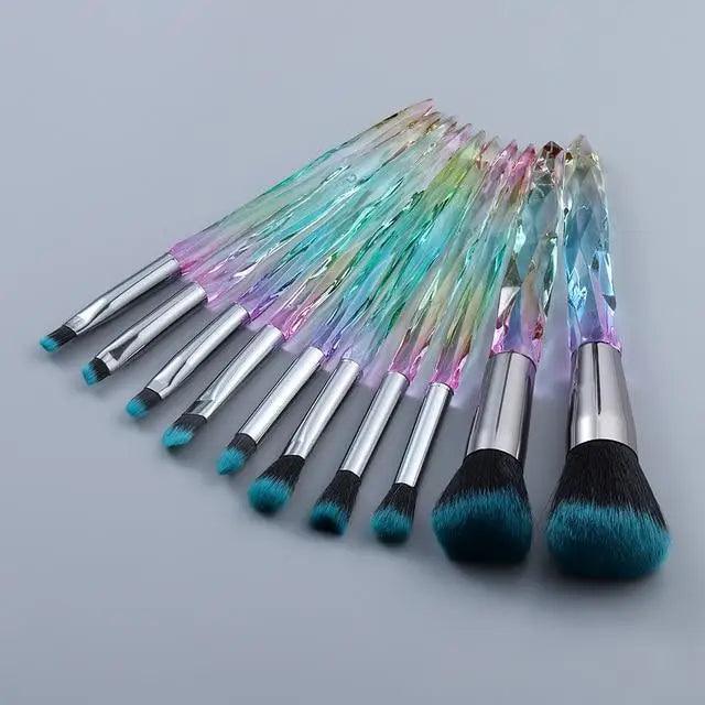 Cosmic Color Crystal Makeup Brush Set