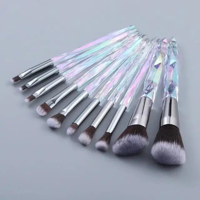 Cosmic Color Crystal Makeup Brush Set