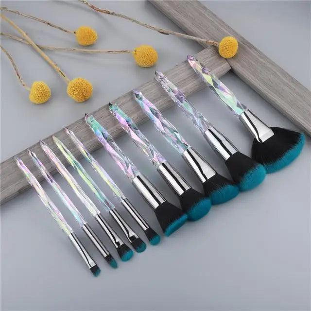 Cosmic Color Crystal Makeup Brush Set