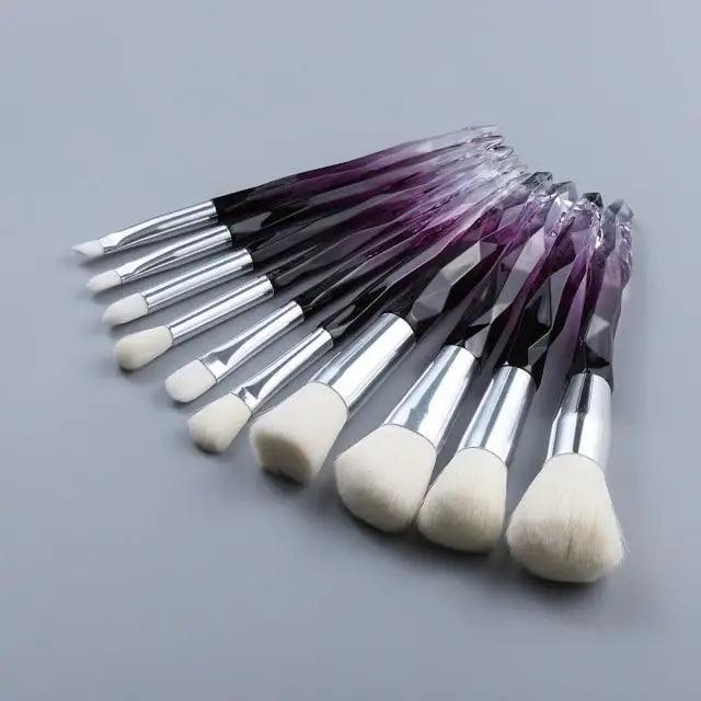 Cosmic Color Crystal Makeup Brush Set