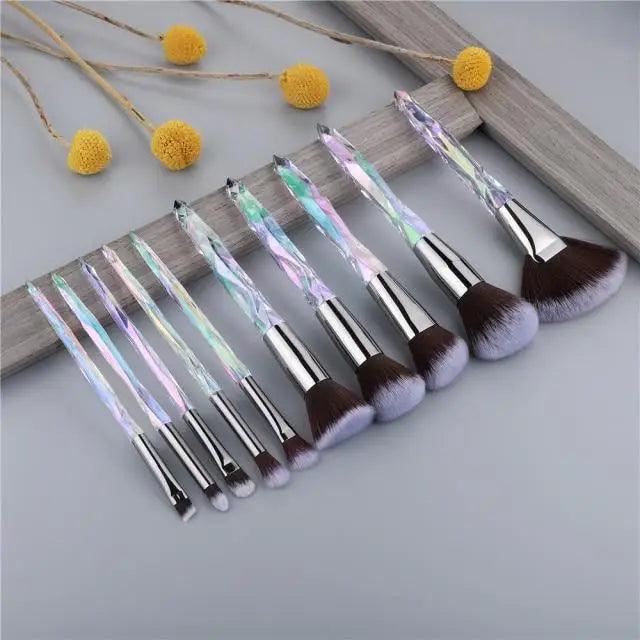 Cosmic Color Crystal Makeup Brush Set