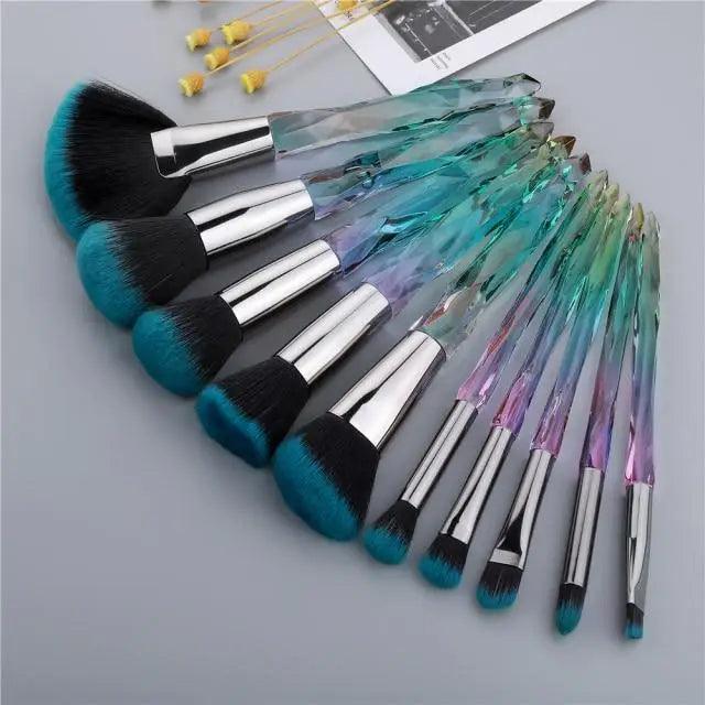 Cosmic Color Crystal Makeup Brush Set