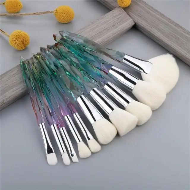 Cosmic Color Crystal Makeup Brush Set