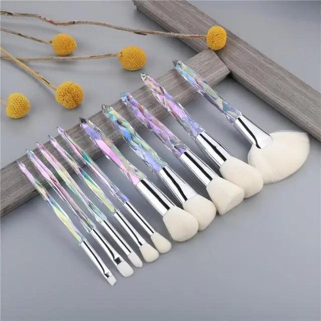 Cosmic Color Crystal Makeup Brush Set