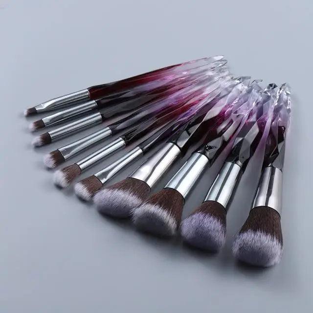 Cosmic Color Crystal Makeup Brush Set